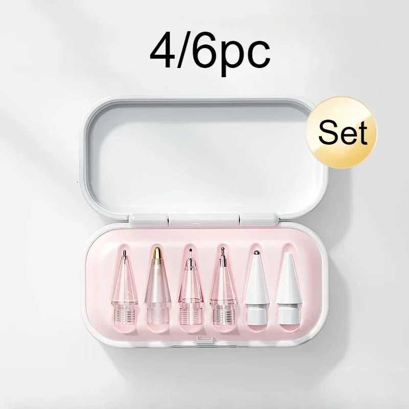 Replacement Pencil Tips for Pencil 1/2/3th Pencil Pro 4/6 Pcs 2B Soft Nibs for IPad Pro Pencil1/2/3 Stylus Fine Nib C251201