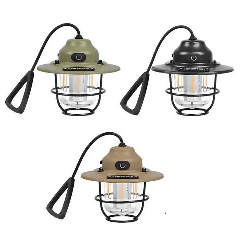 ShineTrip New Outdoor Vintage Pendant Light Ultra Long Life Camping Ambient Light Portable Rechargeable Tent Lights M251201
