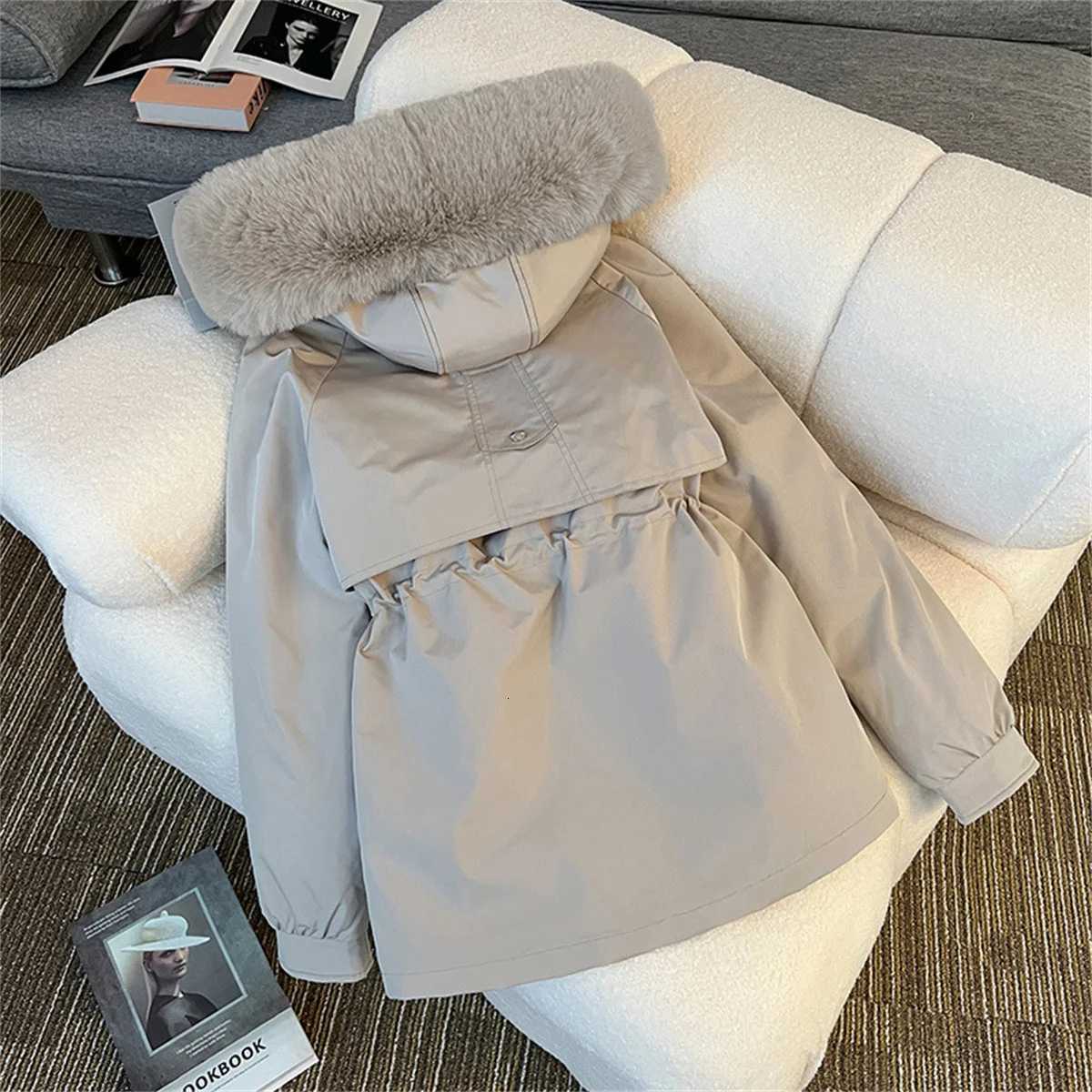 Winter Warm Parkas Jacket Women New Fashion Korean Loose Hooded Thick Casual Cotton Padded Coat Female Overcoat Casual Lady TopsT251201