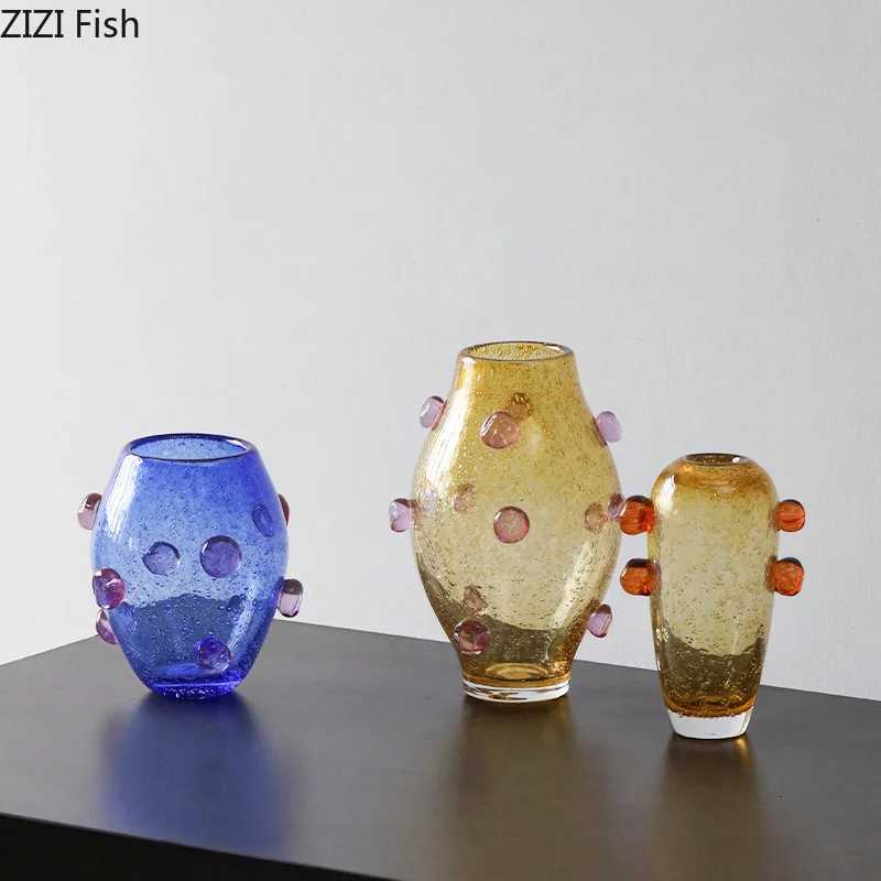 Creative Shape Vase Hydroponics Flower Pots Desk Decoration Artificial Flower Decorative Floral Vases Ro Aesthetic Decor Y251201