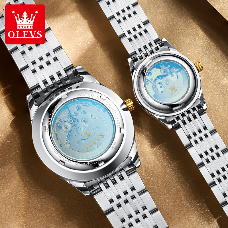 OLEVS Designer High-end Couple Watch Luxury Waterproof Night Light Dual Calendar Men's Watch Women's Business Watch Free Shipping Wholesale