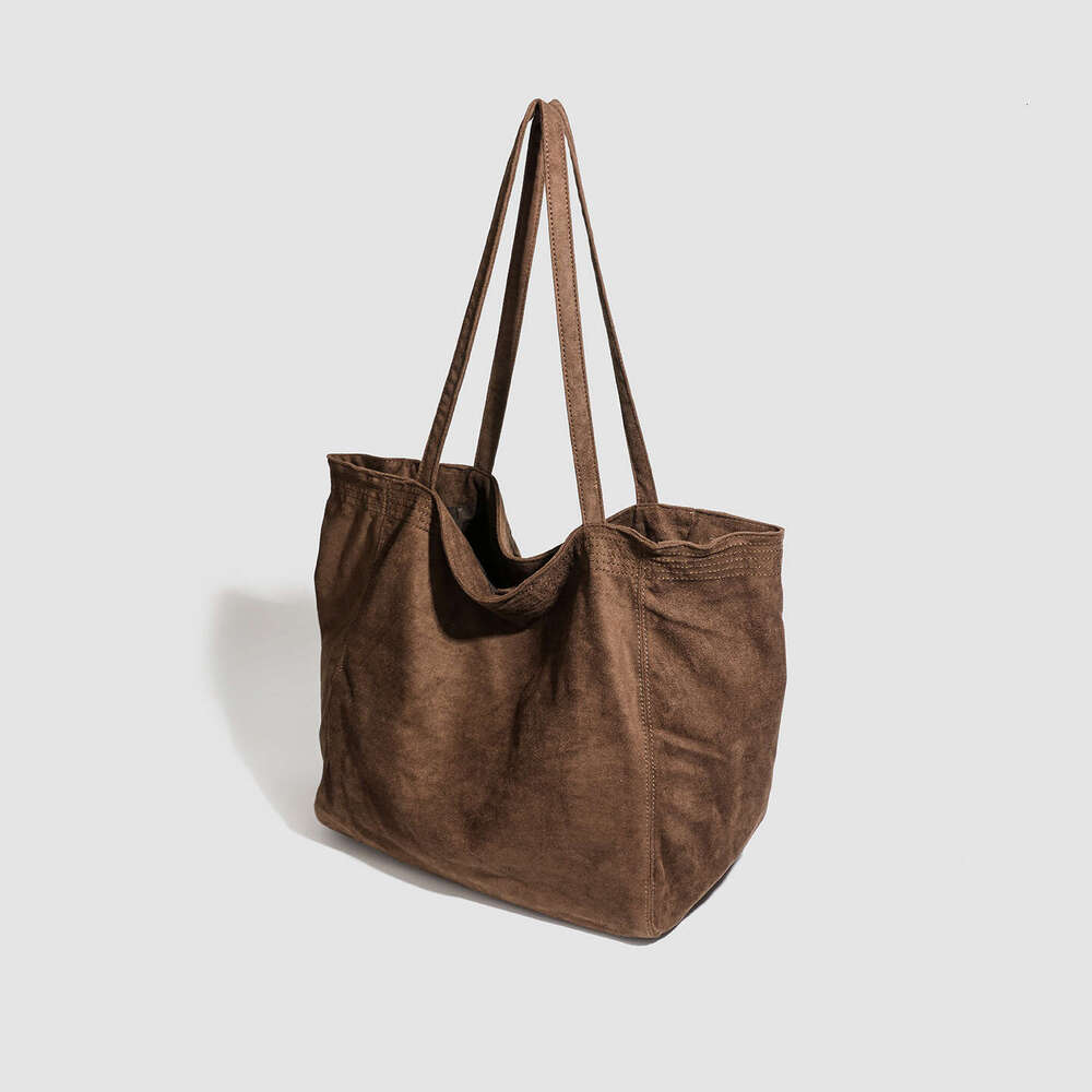 Casual Large Capacity Vintage Canvas Tote Men Versatile Simple High-Quality Texture Japanese Style Shoulder Bag for Women