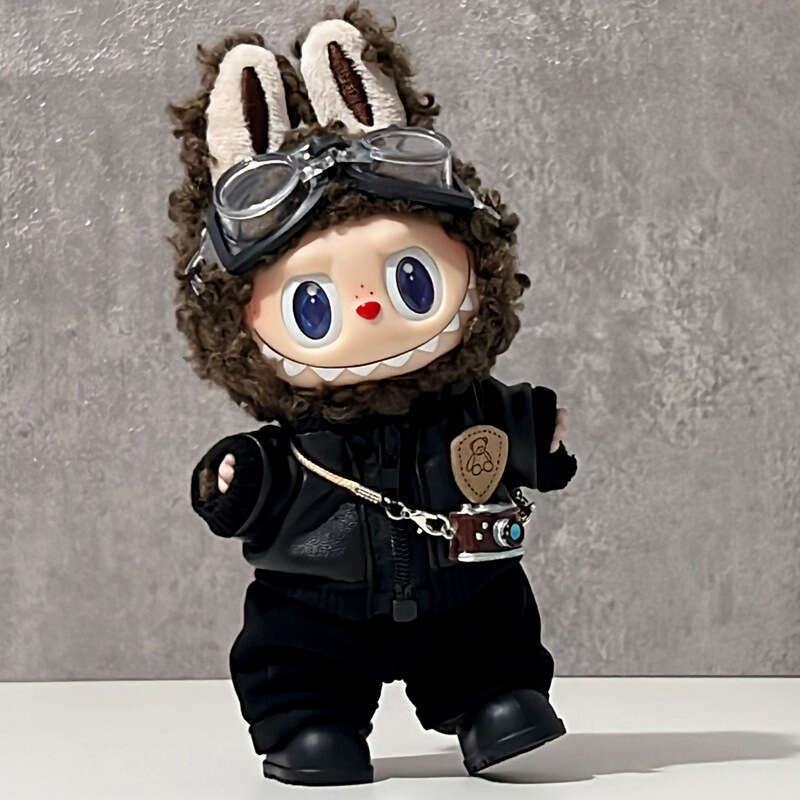 17cm Shield Bear First Second Third Generation Sitting Style Jacket Coat Leather Skirt Labubu Baby Clothes