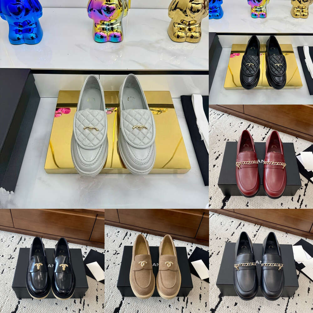 top quality Luxury Classic Womens Loafers Lady Mary Jane Diamond pattern Outdoor sports hiking shoes designer Suede leather moccasin low heel top Mules man