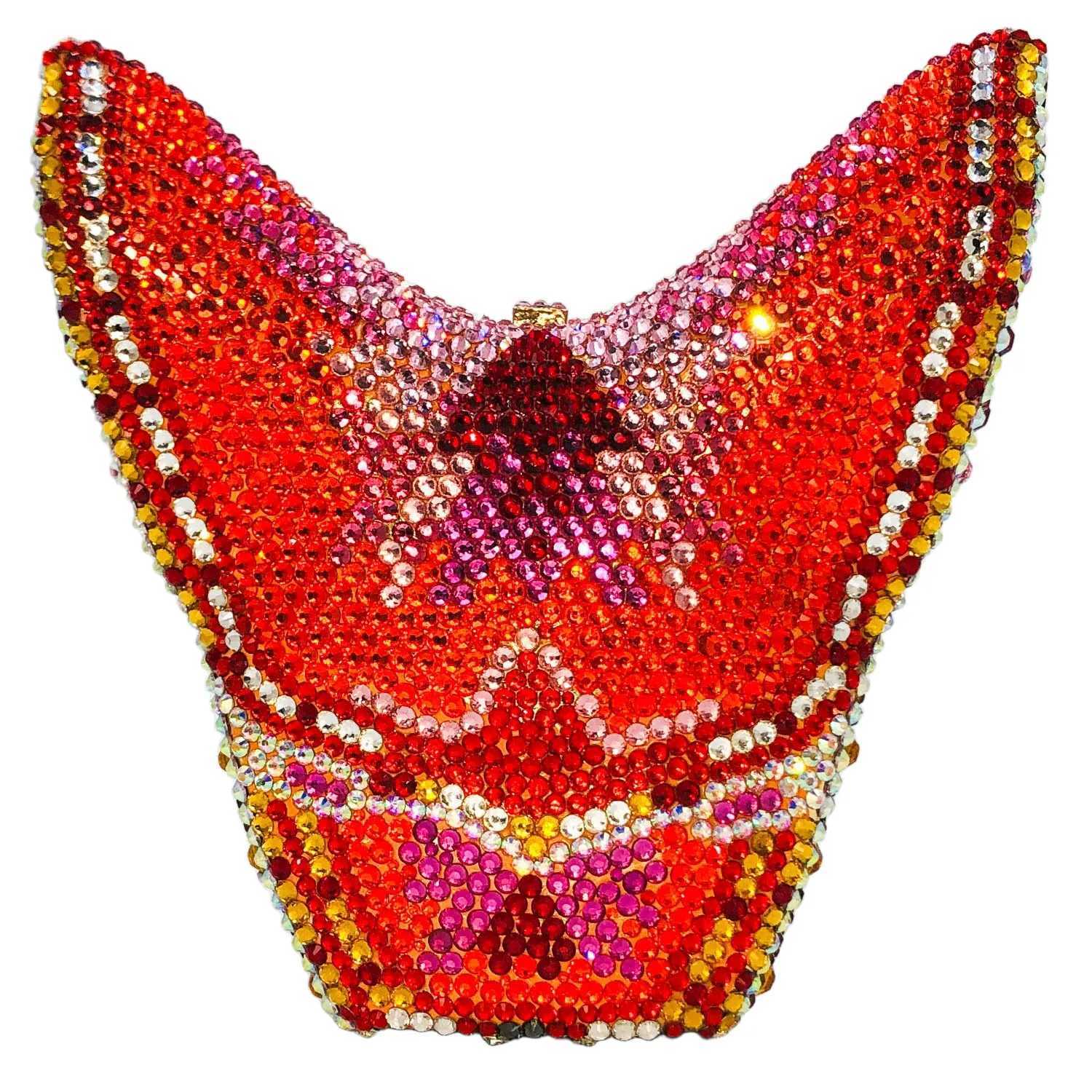 Boutique De FGG Novelty Butterfly Rhinestone Clutch Purse Handmade Women Crystal Clutch Evening Bags Party Prom Minaudiere Bag K251201
