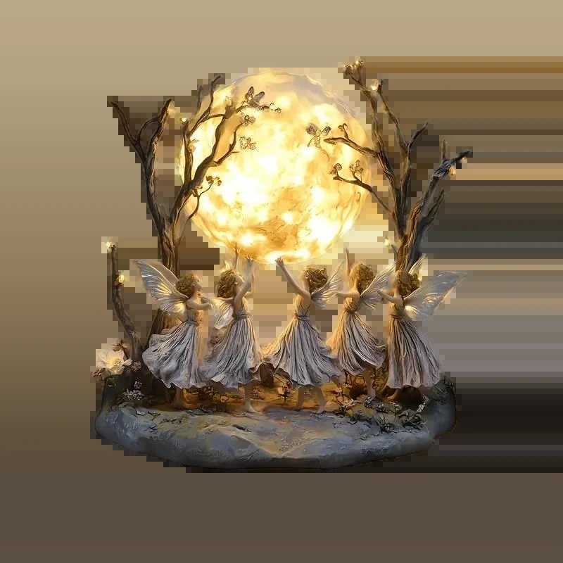 1 Piece 2D Bohen Style Acrylic Fairy and Moon Desktop Decoration He Off Cafe Holiday Decoration H251129