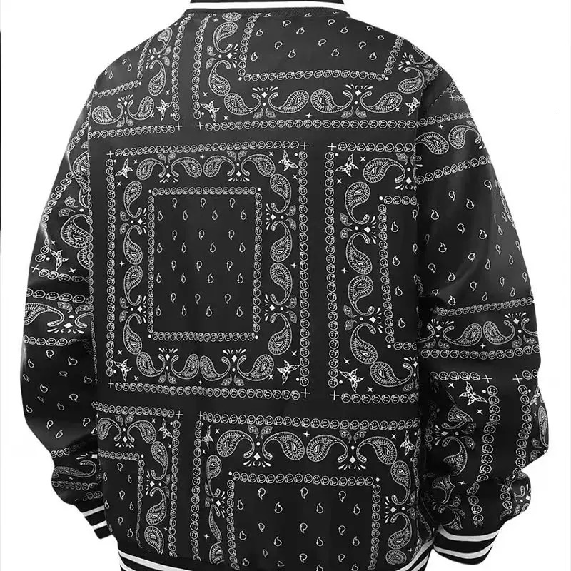 Mens Vintage Paisley Print Flight Jacket Retro Style Casual ZipUpJ acketF ashionableS treetS tyleR ibbedC ollara ndR uffsC omfortableF abricM ultip 25