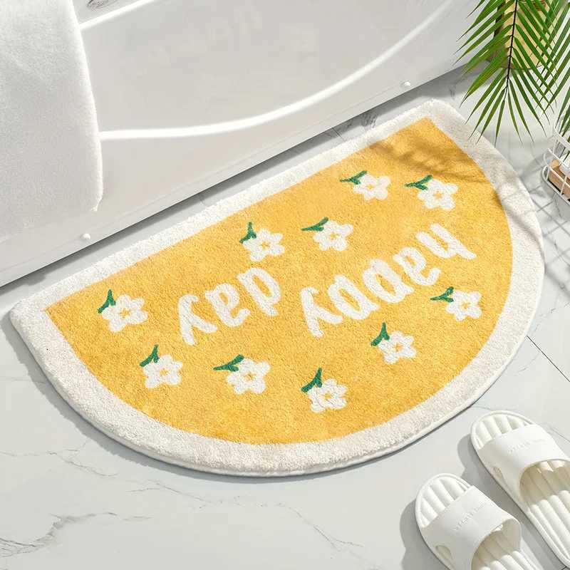 Soft Floor Mats Small Fresh Text Flowers Rugs He Entrance Carpet Bedro Toilet Bathro Door Absorbent Non-Slip Foot Pad H251129