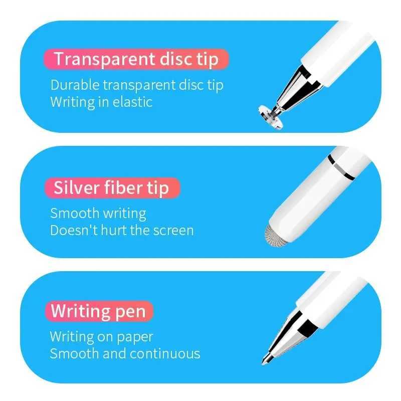 Wenku Magnetic Adsorption 4 in 1 Universal Capacitive Stylus Pen Tips Screw With Ink No Battery for Android Touch Sns Iphone C251201