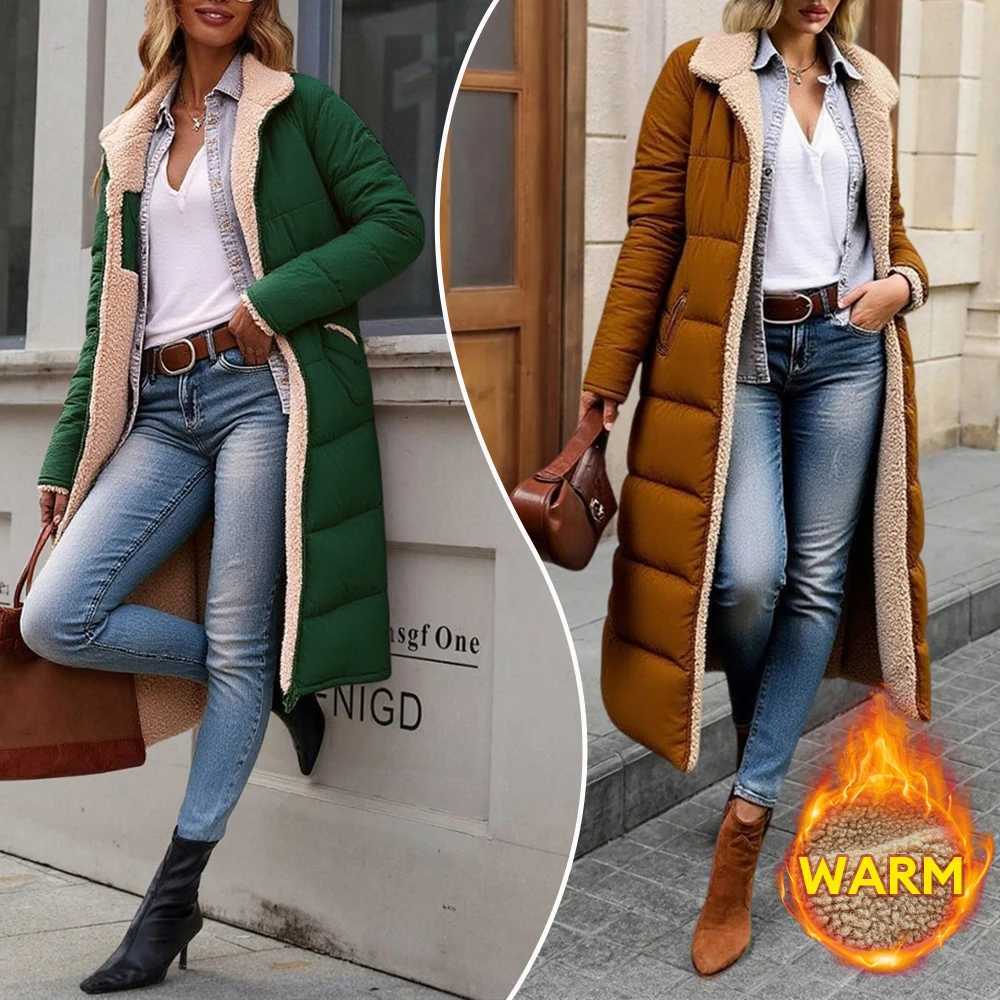 2025 Winter Fashion Coats Womens Cozy Plain Long Sleeve Jacket For Women Hooded Fleece Lining Side Pockets Casual Clothes WearT251201