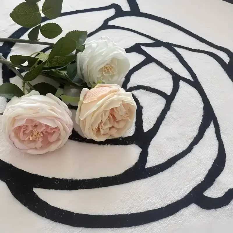 Round lia Faux Cashmere Floor Mat Living Ro Bedro Sofa Door Mat Absorbent Quick Dry Floor Carpet Non-Slip He Decor luxury designer H251129