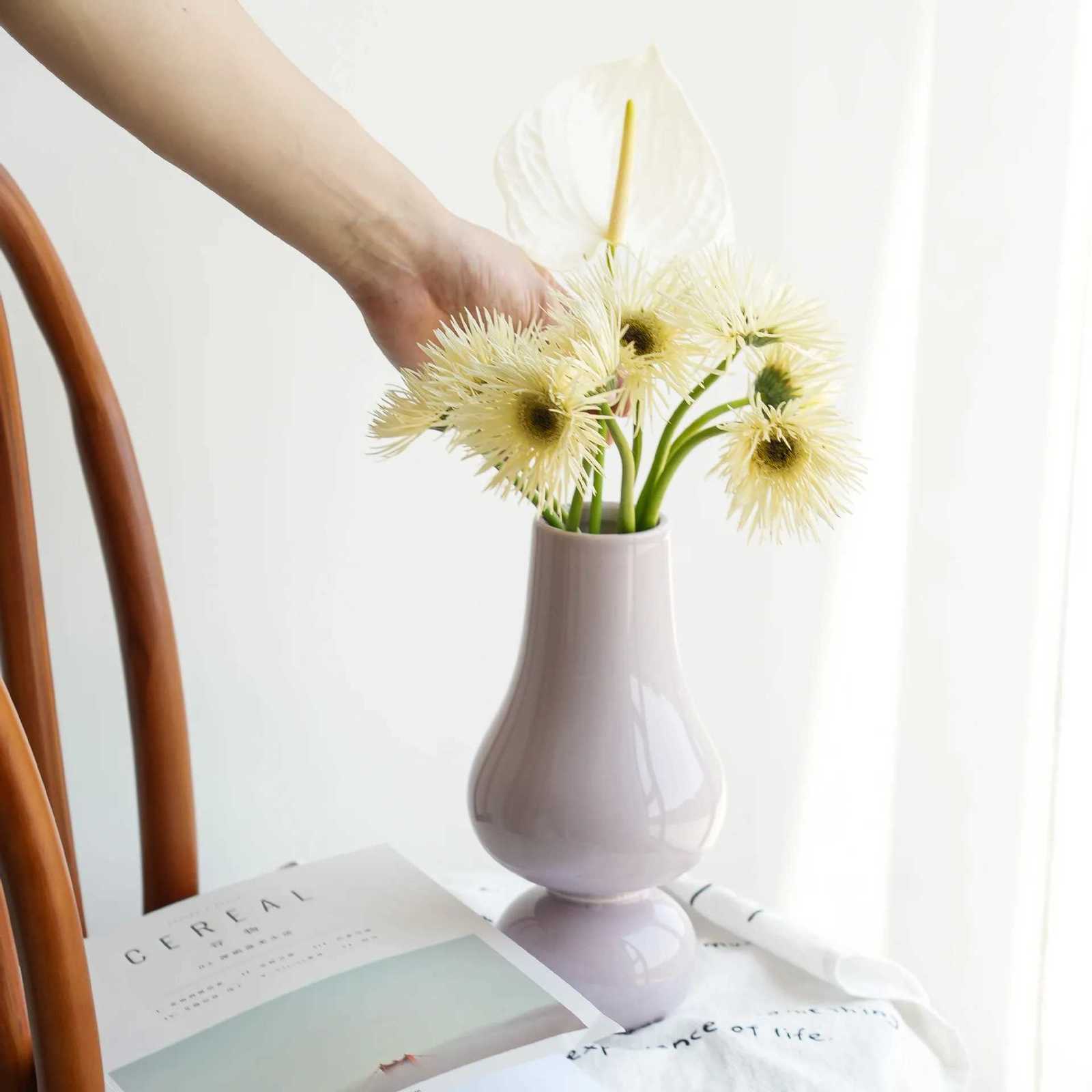 Ceramic Vase European Retro He Flower Arrangement Porcelain Crafts Ornaments Terrarium Ro Decoration Accessories Y251201