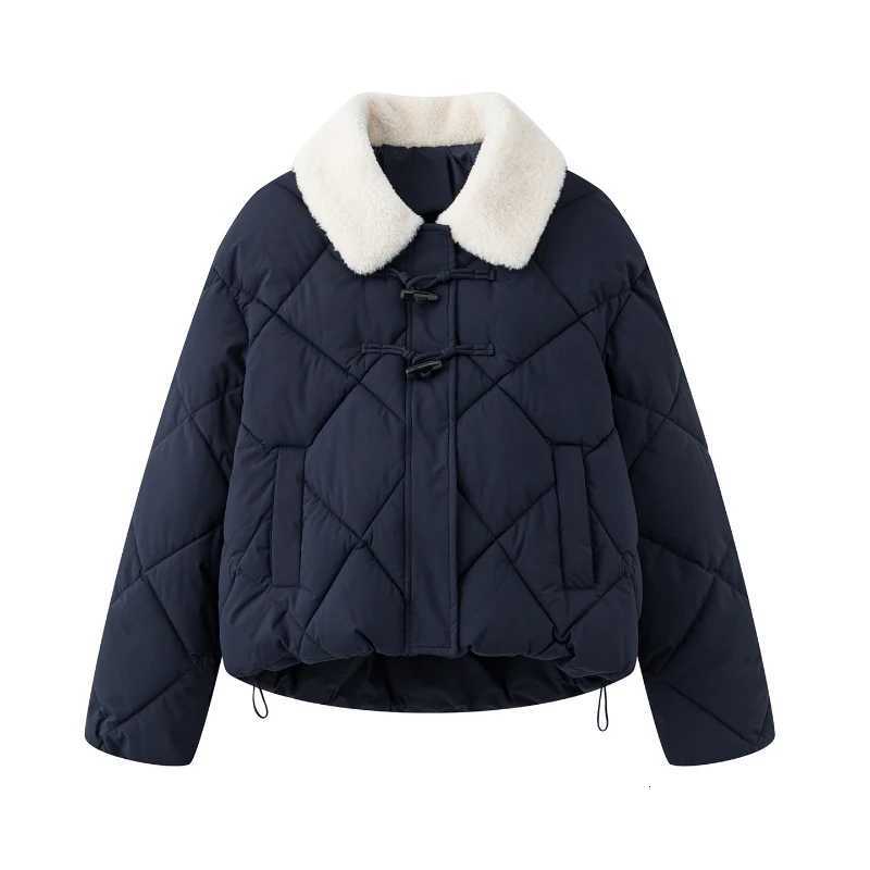 Trendy Cotton Jacket for Women 2025 New Winter Chinese Style Cotton Coat with Spliced Wool Collar Thick Coat for Warmth CoatsT251201