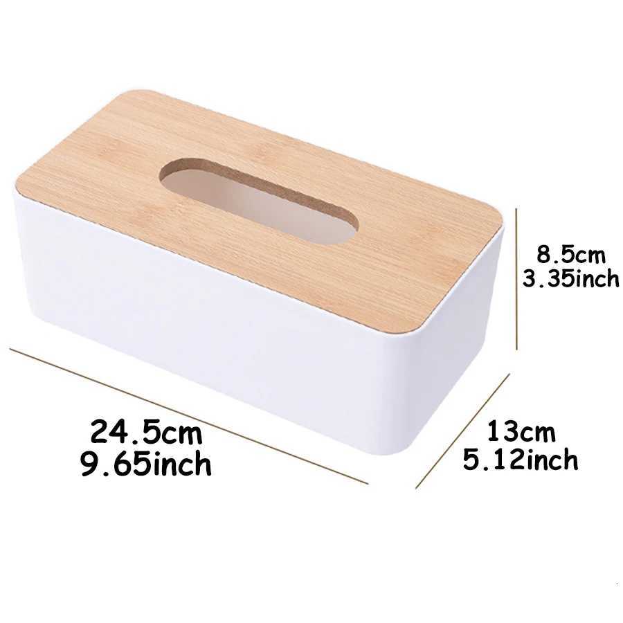 245x13cm Rectangar Imitation Wood Tissue Box Detachable Plastic Tissue Holder Dispenser for Bathro Living Ro Off H251201