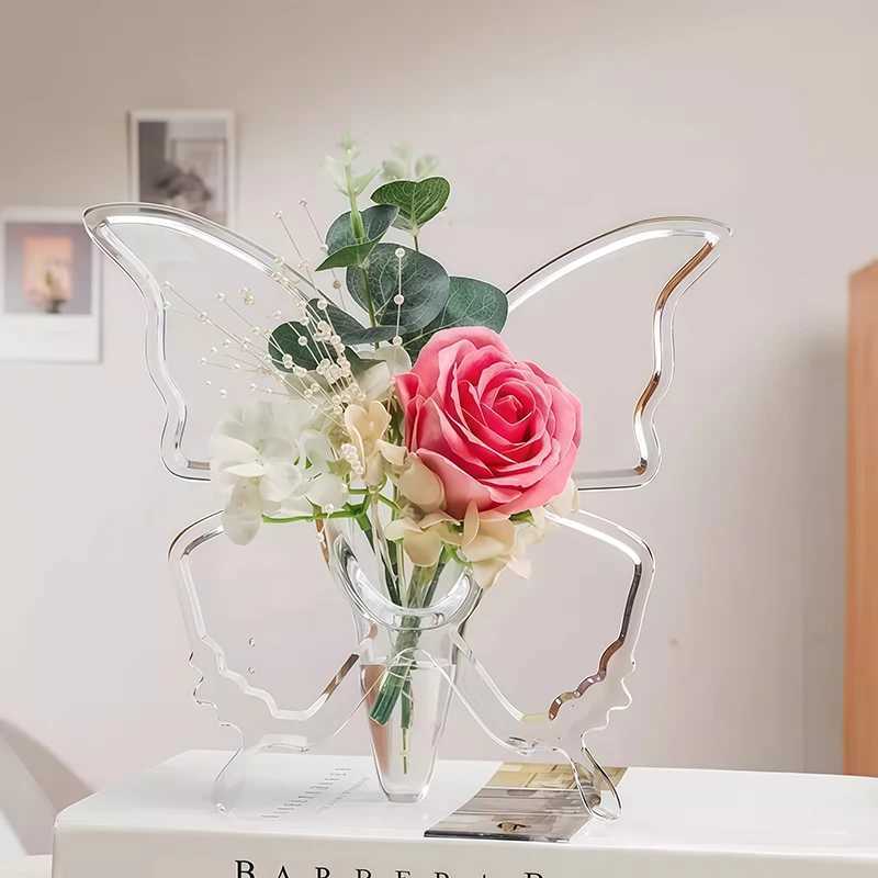 Picture Frame Unique Flower Vase Clear Acrylic Flower Vase for Centerpieces Minimalist He Decor Vases Y251201