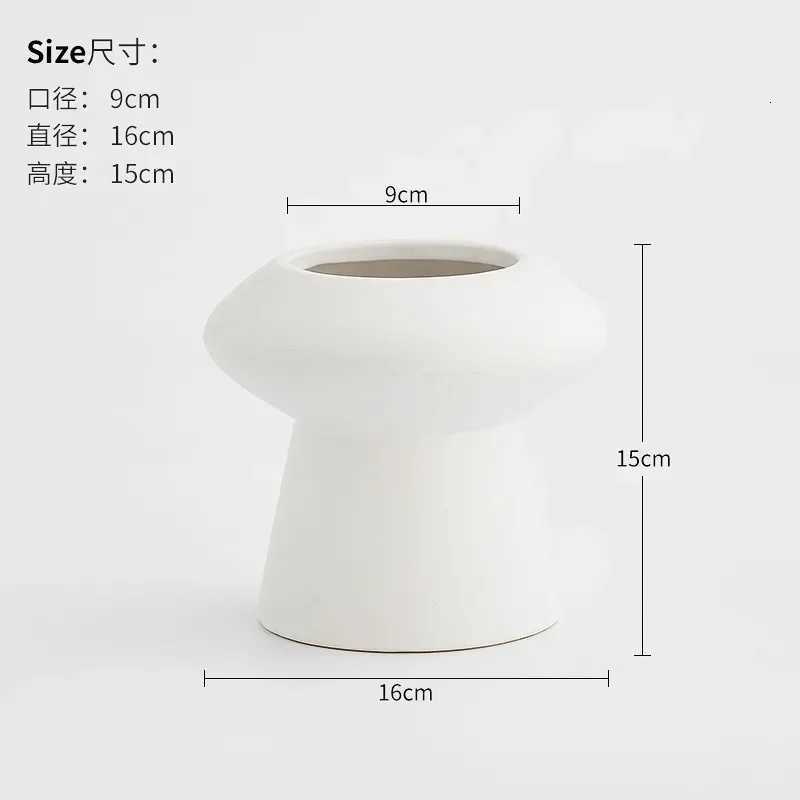 Minimalist Ceramic Vase Flower Arrangement Modern Creative He Decor Restaurant Dry Flower Arrangement Decorative Ornaments Y251201