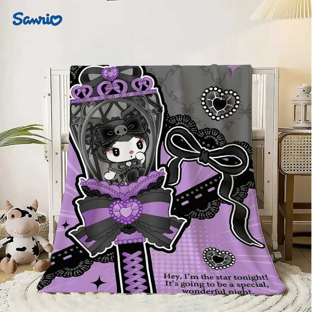 Sanrio Kawaii Magic Kuromis Cute Throw Blanket Luxury Sofa Blankets Throws Fluffy Plaid Home Interior Knee Soft Nap King Size Bed H251201