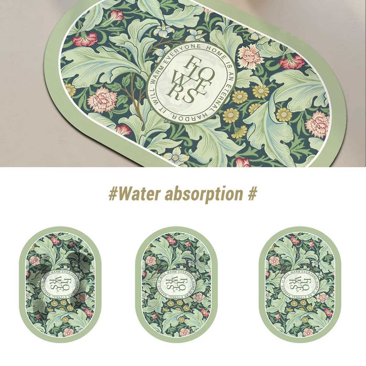 tite Bathro Bath Mat Non-Slip Quick Dry Floor Mats Shower Pad Super Absorbent Toilet Carpet Entrance Doormat Washable H251129