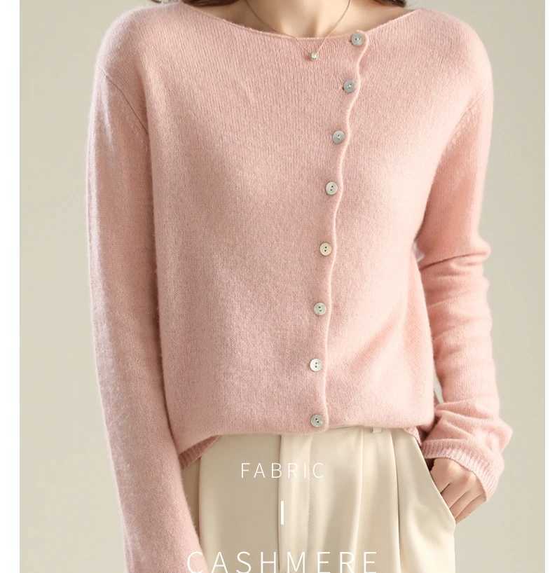 Autumn Winter Sweater Women Elegant Button Design Knitted Cardigans For Women Casual Sweaters d52 M260306
