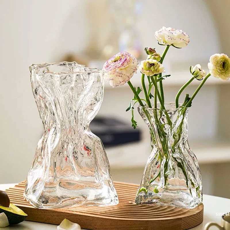 Transparent Flower Vase Creative Desig Hydroponics Plants Pot Fresh Flowers Arrangement Bottle Table Desktop Ornaments Y251201