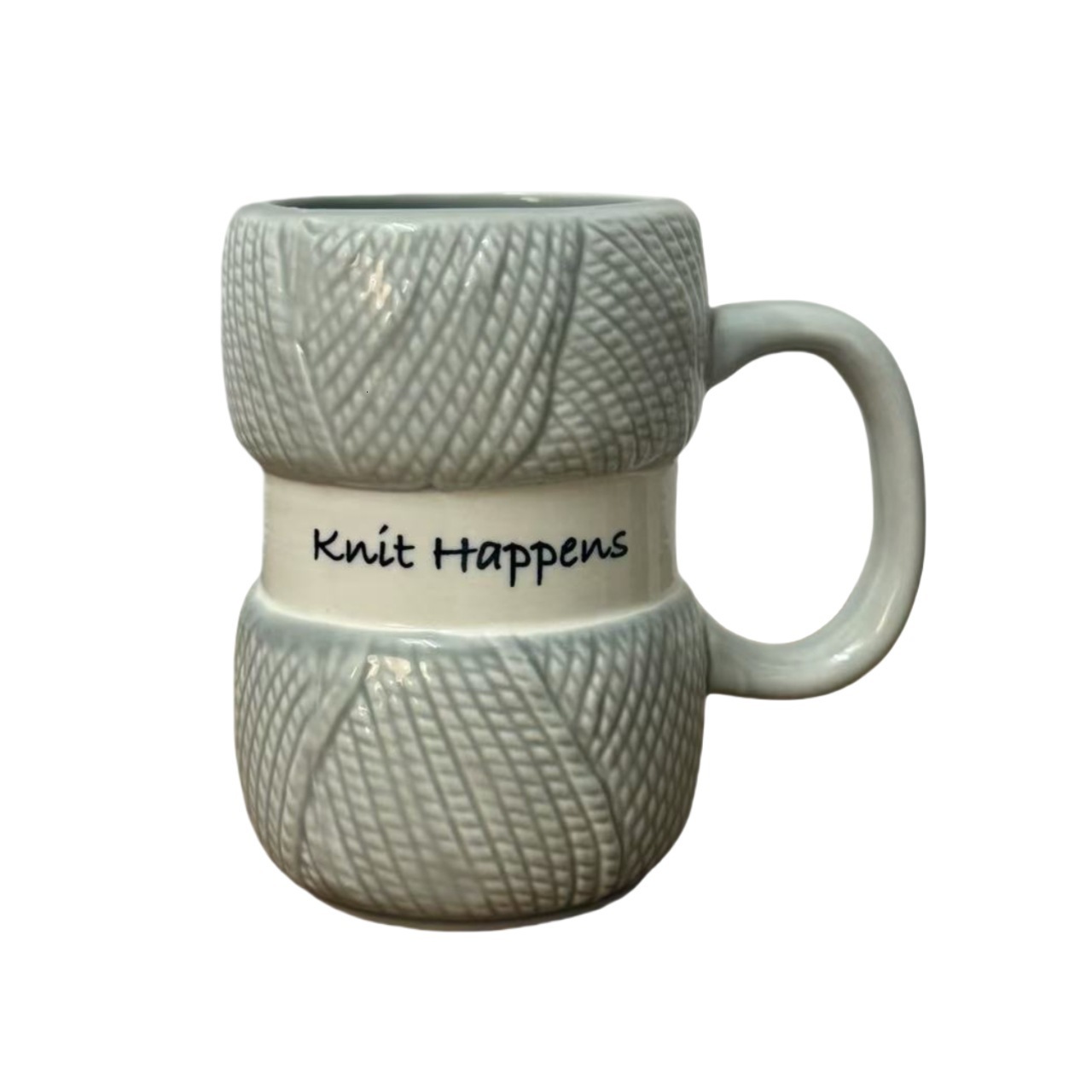 Novelty knitted gift mug colored yarn ball mug or Mothers Day gift 240903