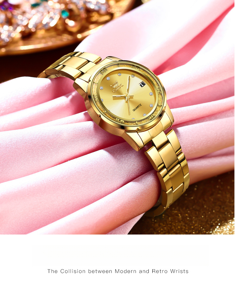 OPK Free Shipping New Designer Watch Hot-selling Watch Foreign Trade Steel Band Rhinestone Simple Elegant Women's Watch Dropshipping