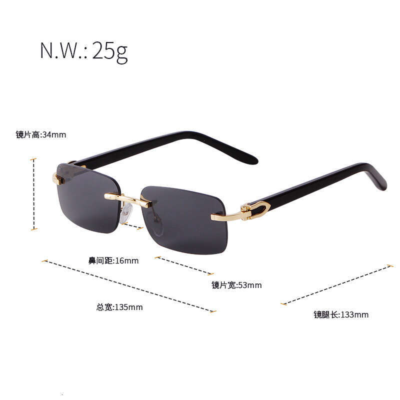 2023 New Designer Small Square Frameless Acetate Sunglasses for Women Men, European and American Trendy Personality Jelly Optical Glasses