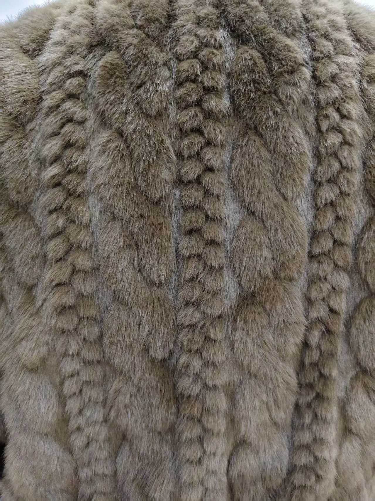 Womens Winter Small Stand Collar Waist Warm Imitation Fur JacketT251201