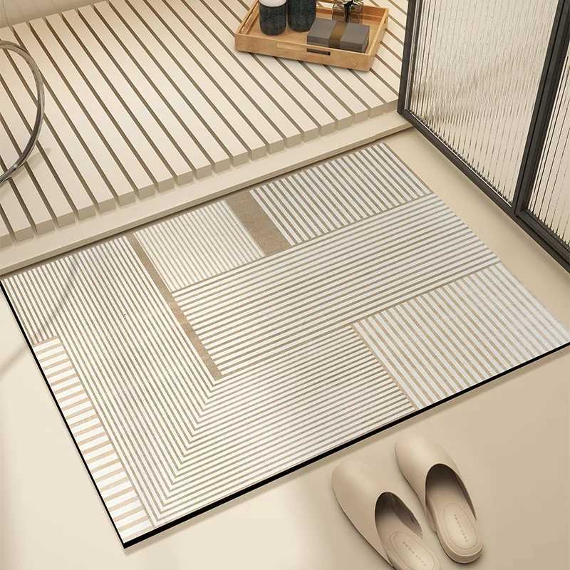VIKAMA Bathro Floor Mat Silaite Clay Toilet Floor Quick-Drying Water Absorbing Anti-Slip Carpet Rug He Decoration H251129