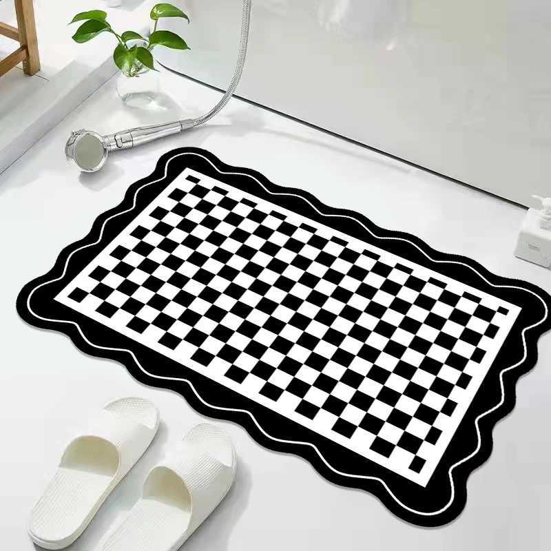 Diat d bathro floor mat water-absorbing and dirt-resistant foot mat at the door of the toilet toilet non-slip mat H251129