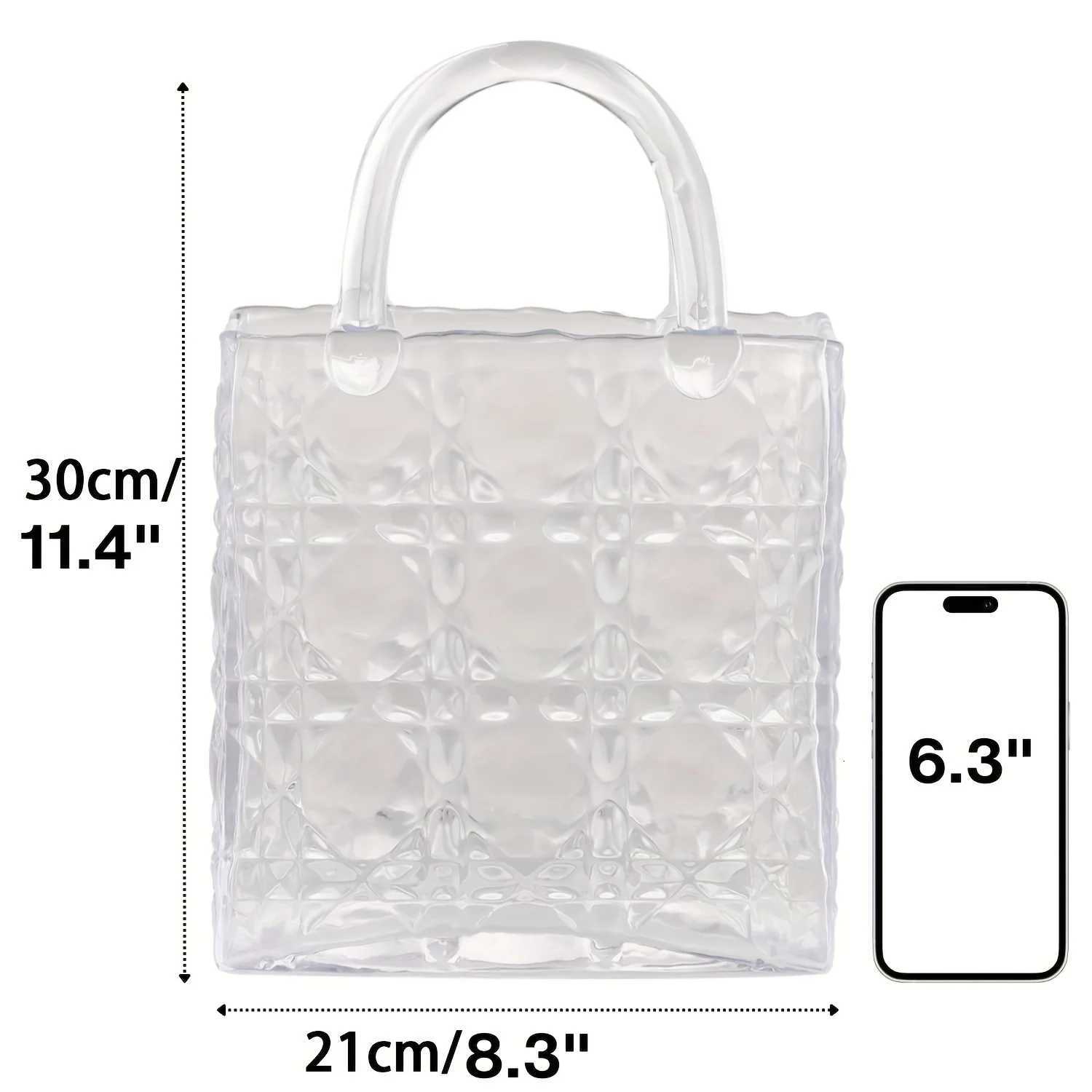 12 Inch Large se Vase - Embossed Pattern For Flowers - Clear Bag Vase For Wedding Living Ro Table OffTote Y251201