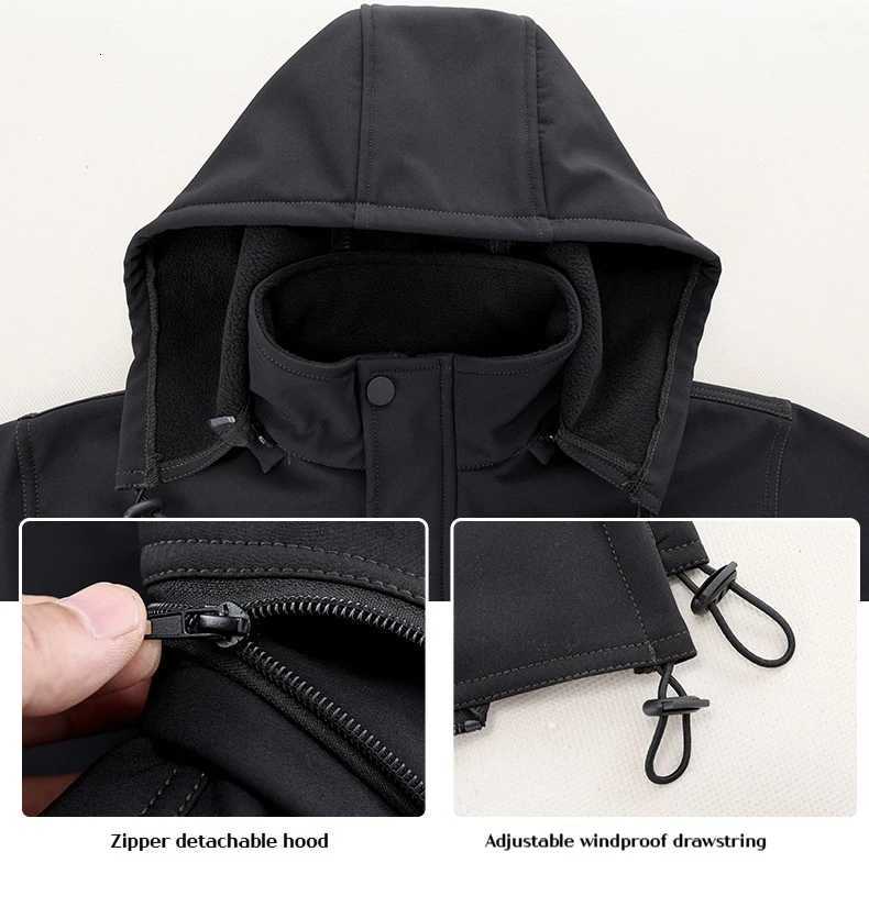 2025 New Winter Thermal Fleece Ski Jacket Pants Set Men Women Waterproof Windproof Outdoor Climbing Work Suit Mens Sweats Set M251201 - view 6