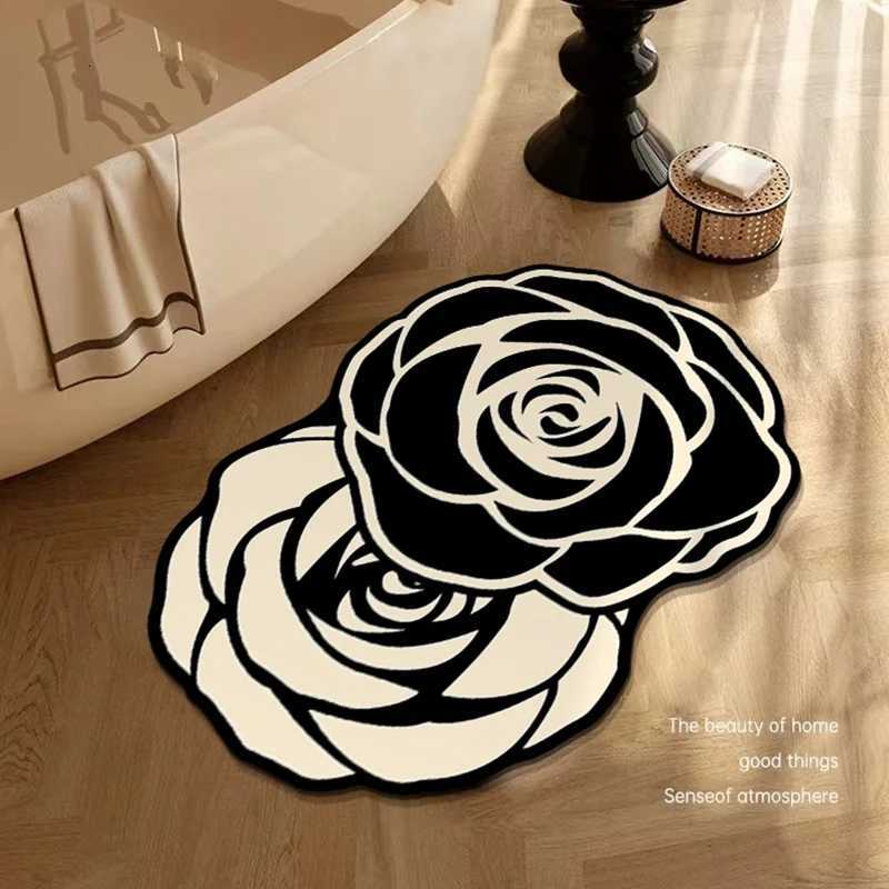 Toilet and bathro absorbent floor mat with irregar soft diatoeous earth quick drying anti slip foot pad luxury designer H251129