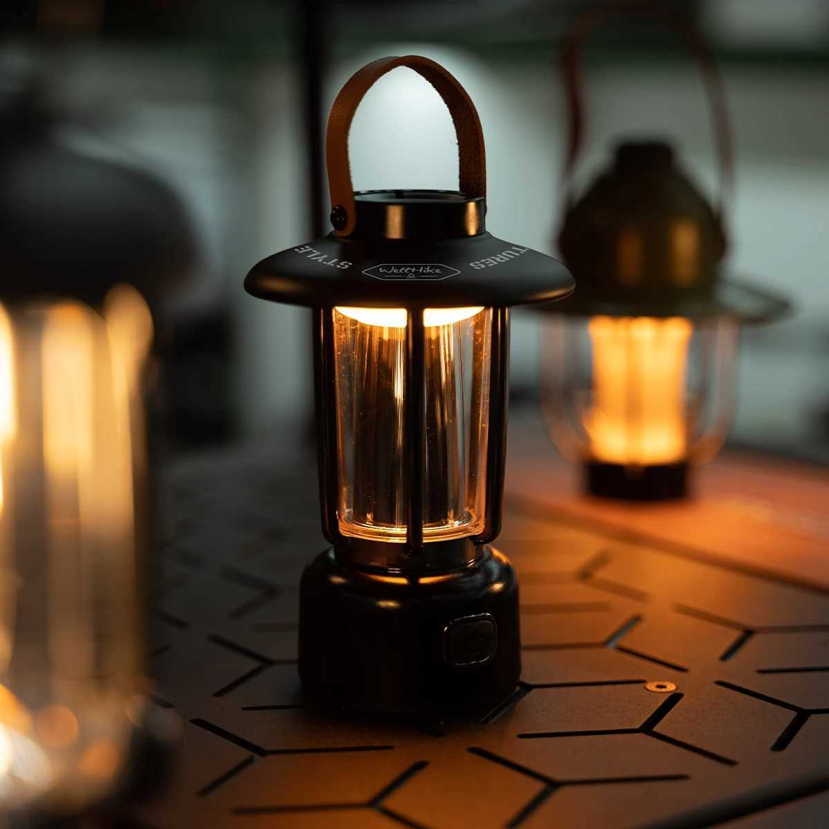 WELLHIKE Outdoor Mini Metal Horse Light Camping Light Pinecone Ambient Light 1/4 Threaded Port Bracket LED Light USB Charging M251201