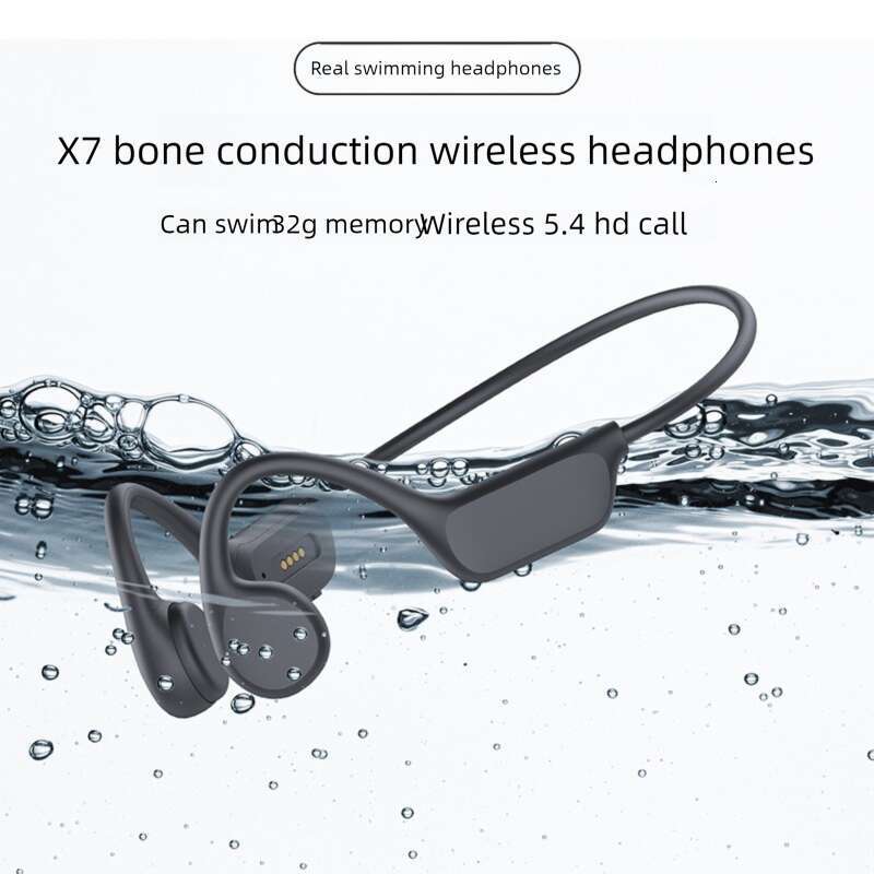 Famous Brand Cross Border X S Bone Conduction Swimming Bluetooth Earphones Running Professional Level Waterproof G Memory Sports Noise Cancelling