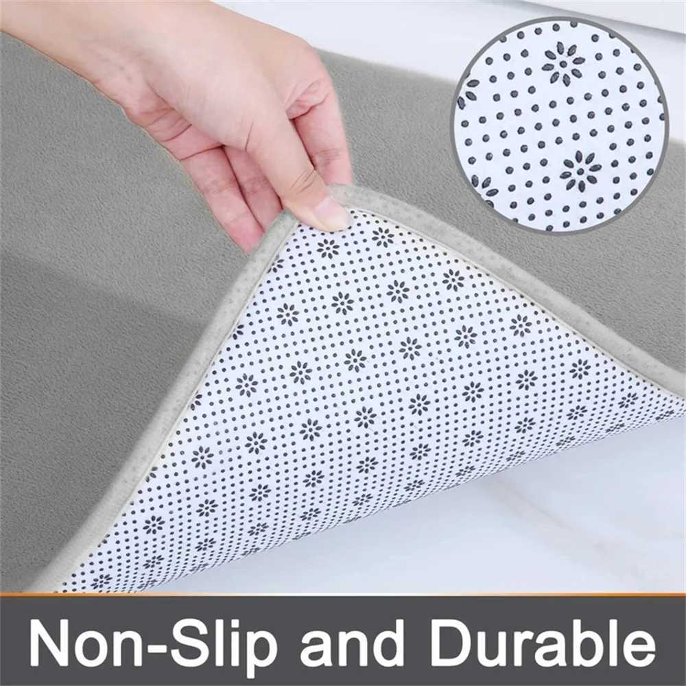 Haxy Super Absorbent Bath Mat Memory Foam Carpet Non-Slip Toilet Bathro Rug Soft Living Ro Bedro Shower Decor Foot Rug H251129