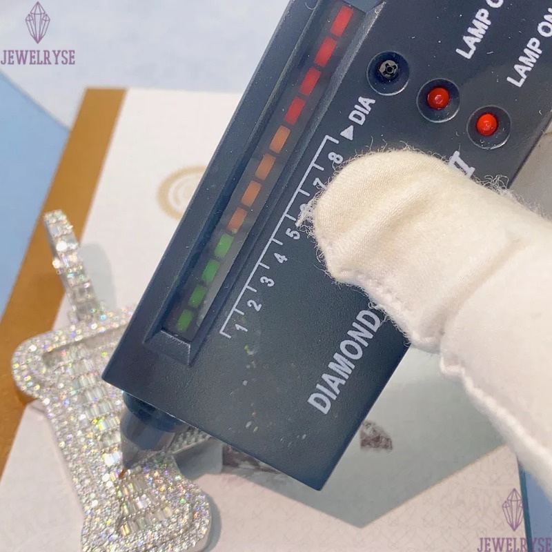 sterg sier fashion jewelry pendent necklaces hiphop moissanite dia custom letter pendant for gift