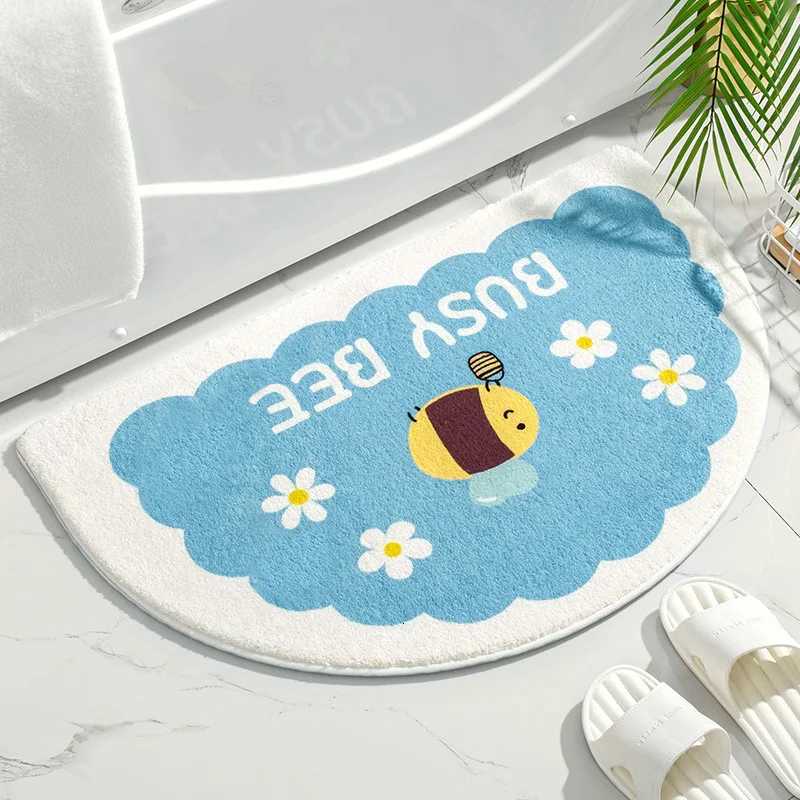 VIKAMA Cartoon Soft Imitation Cashmere Floo Rrug Bathro And Toilet Floor Mat Irregar-Shaped Door Carpet He Decoration H251129