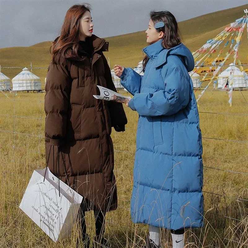 ZJAISS 2025 Down Coats New Long-style Cotton Dress Korean Version Large Size Korean Fashion Jackets Winter Heat Parka FemininaT251201