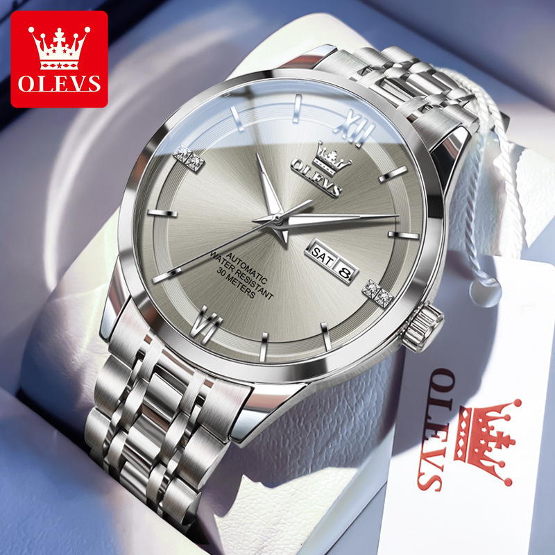 OLEVS Designer Digital Luxury Diving Mechanical Watches Automatic Mechanical Men's Watches Luminous Double Calendar Men's Watches Free Shipp