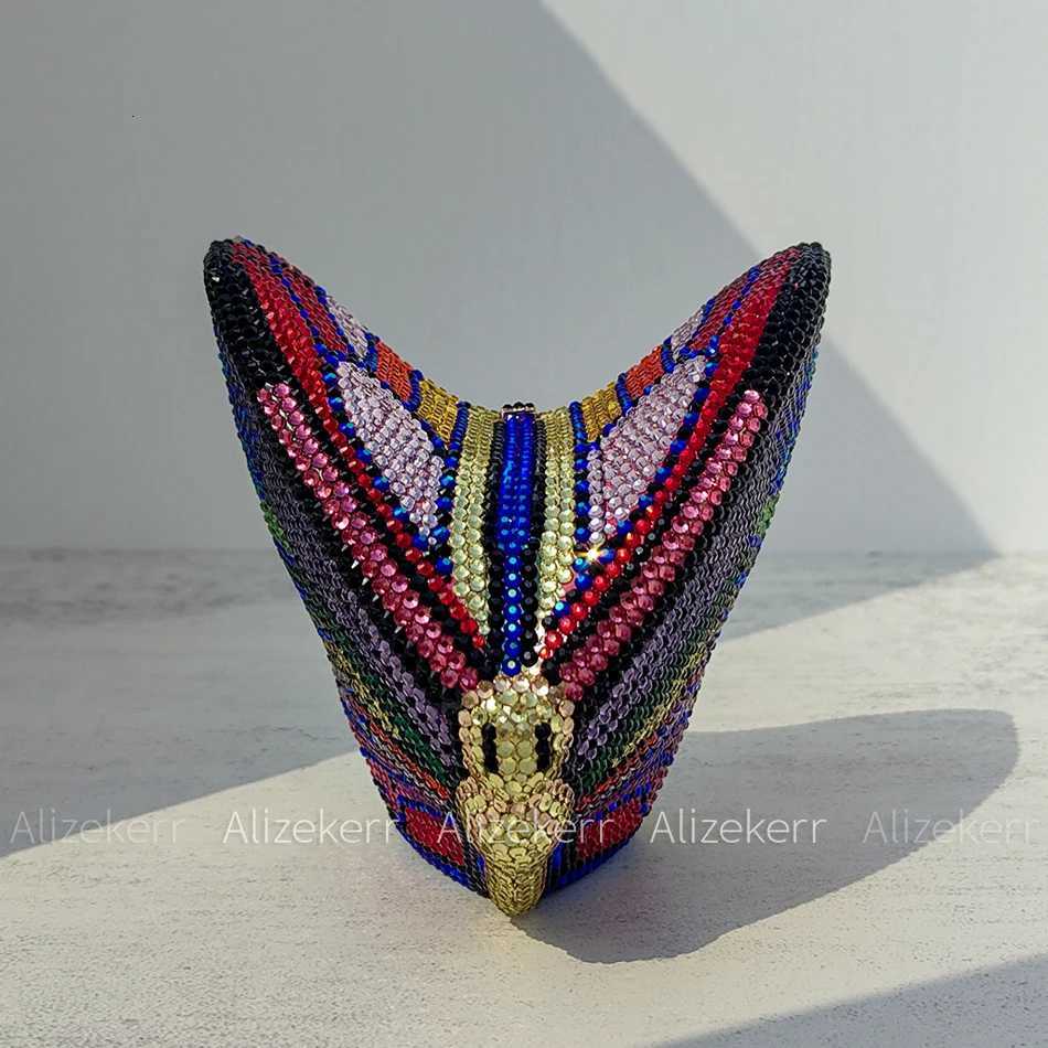 Alizekerr Butterfly Shaped Crystal Evening Bags Women Luxury Gorgeous Classy Sparkling Rhinestone Clutch Purses Wedding Party K251201