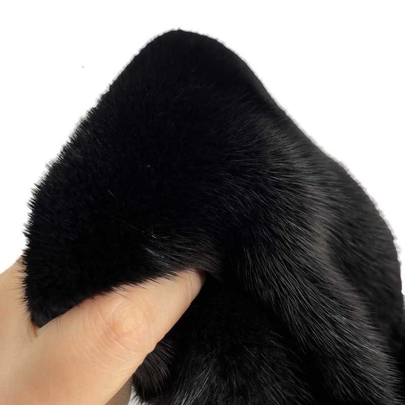 Winter fox fur coat for men - faux-fur coat made of real fox fur. Black overall. Fur coat made of whole fox fur and water-repellent material. X251201
