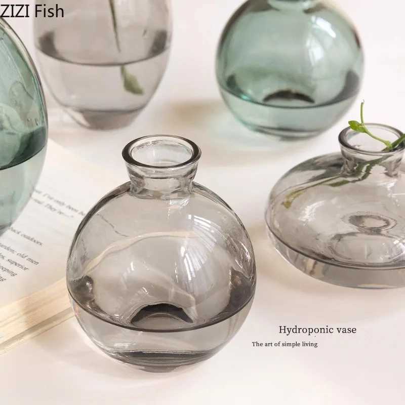 Minimalist Transparent Vase Lovely Small Plant Pots Table Decoration Flower Arrangement Floral Vases Ro Aesthetic Decor Y251201