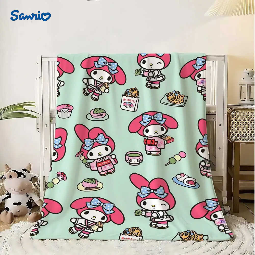 Sanrio Kawaii Pink Rabbit Anime Blanket School Decorative Bed Blankets Bedroom Decoration Home Bedspread the Sofa Throw Warm Winter Nap H251201