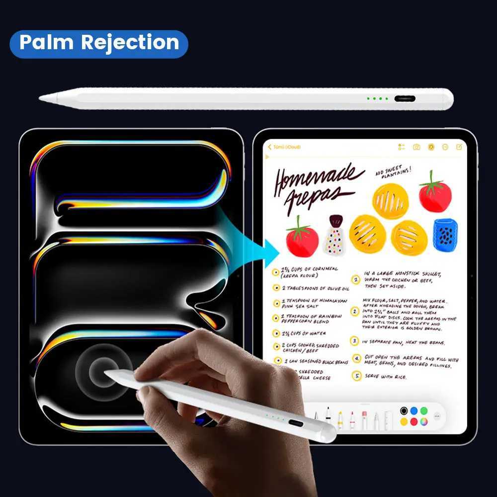 For iPad Pro 13 11 M4 M3 M2 A16 11th Air 6 5 10th 9th Stylus Pen For iPad Pencil With Palm Rejection Tilt Sensitivity Touch Pens C251201