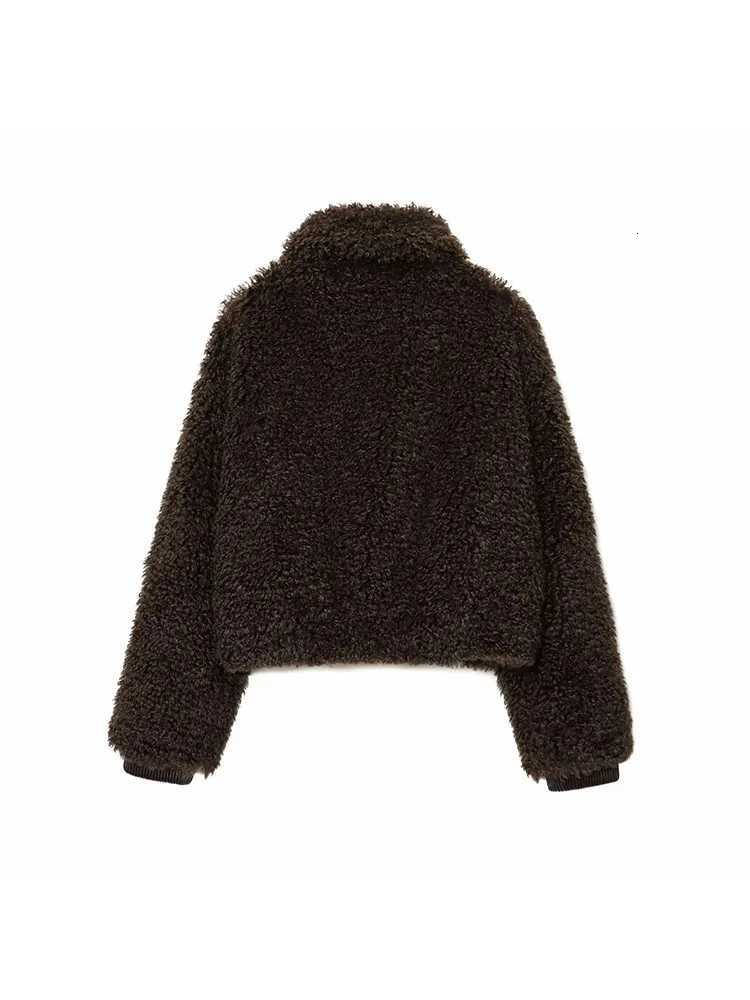 Women 2025 Winter New Style Women Clothing Faux Fur Effect Short Coat Lamb Wool Coat Fur OuterwearsT251201