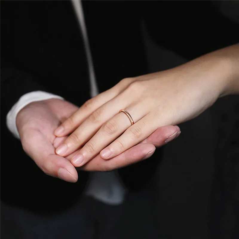 Somen 2mm Women Ring Thin Tungsten Carbide Ring Gold ColorsRose Gold/Silver Color Polished Classic Female Wedding Band SimpleT251201