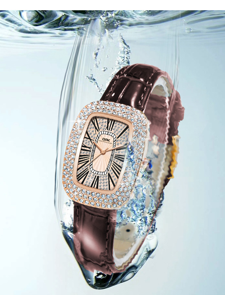 OPK Free Shipping New Designer Watch Manufacturer Wholesale One Piece Dropshipping Hot Selling Diamond-encrusted Simple Elegant Quartz Watch Women