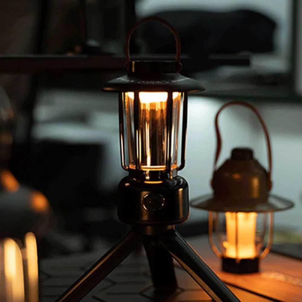 WELLHIKE Outdoor Mini Metal Horse Light Camping Light Pinecone Ambient Light 1/4 Threaded Port Bracket LED Light USB Charging M251201