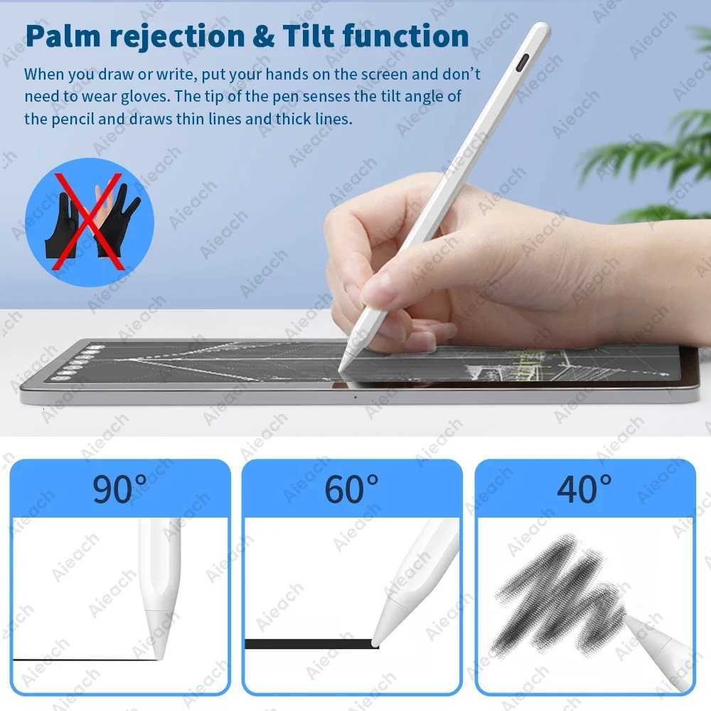 For Pencils Stylus for iPad 2018-2025 Write Draw For Pencil 2 iPad Pen with Tilt Sensing Palm Rejection C251201